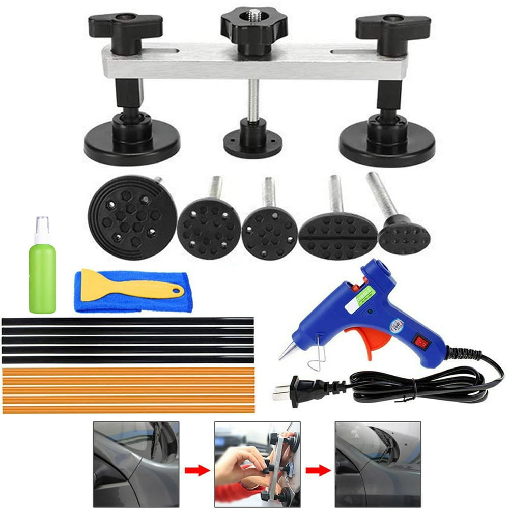 Paintless Dent Repair Removal Tools Kit Pro Dent Puller   Hot Glue Gun ...