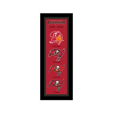 Tampa Bay Buccaneers 12" x 36" Logo Heritage Framed Banner