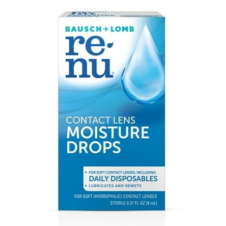 renu MultiPlus Lubricating & Rewetting Drops –From Bausch + Lomb –8 mL (0.27 fl. oz.)