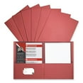 thumbnail image 2 of Universal Two-Pocket Portfolio, Embossed Leather Grain Paper, 11 x 8.5, Red, 25/Box, Each, 2 of 3