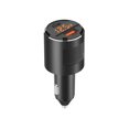 thumbnail image 3 of sweethay Dual USB Auto Vehicle Car Charger QC 3.0 Adaptador de carga rápida 65W 5V 4.2A de coche con puertos duales USB-A USB-C Electrónica Negro, 3 of 6