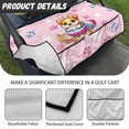thumbnail image 6 of Whosucclay 4 Front Pockets Golf Cart Seat Cover for Off-Road Sports Club, 4 Front Storage Pockets with 4 Pockets Golf Cart Seat Towel Blanket, Easter Bunny Puppy, 6 of 7