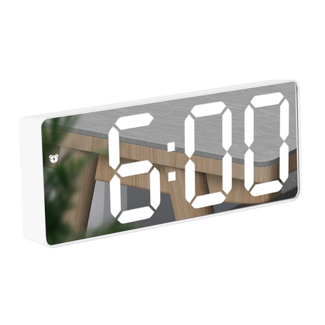Reloj de cabecera, reloj despertador digital LED, alarma de espejo, reloj despertador digital LED, artesanía superior