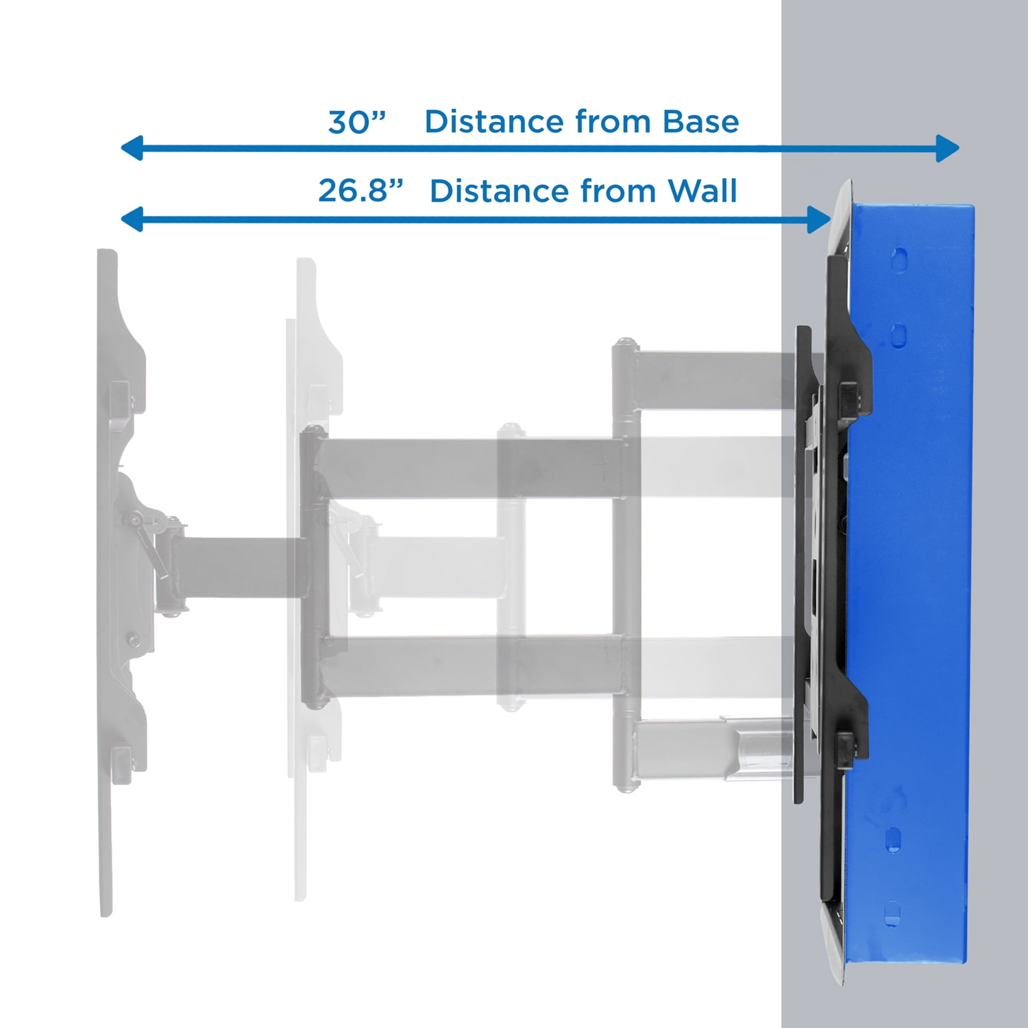 Full Motion TV Wall Mount Bracket Corner Friendly 32 39 40 42 49 50 55 60  65 70