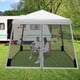 thumbnail image 4 of Costway 3x3m Carpa Plegable Instantáneo de Exterior Tienda de Patas Inclinadas con Paredes Laterales Altura Regulable para Patio Playa, 4 of 10