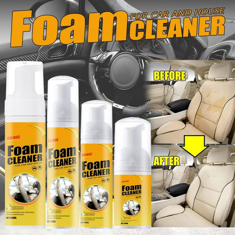 Car Magic Foam Cleaner, Foam Cleaner All Purpose, Foam Cleaner for Car and  House Lemon Flavor, Powerful Stain Removal Kit Foam Cleaner for Car,  Kitchen, Bathroom, ect (60ML, 1Pcs) 