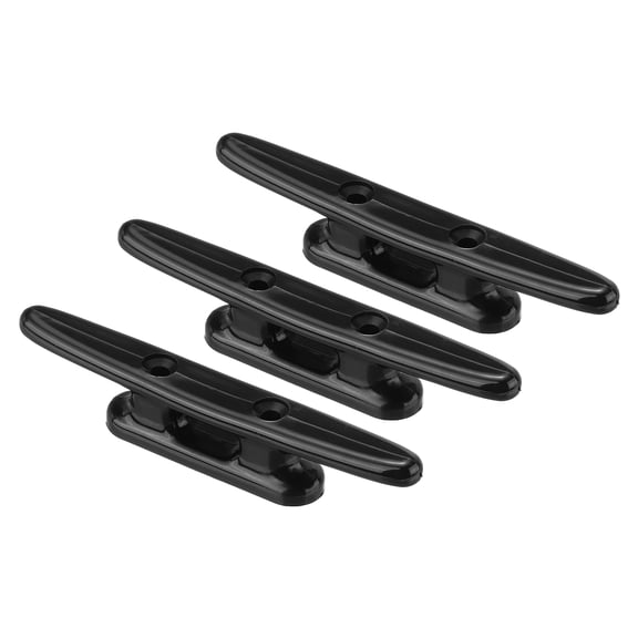 4" Nylon Boat Dock Cleat Kayak Cleat Dock Rope Tie Cleat for Marine Deck, Black 3 Pack