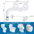 thumbnail image 2 of Bidet Non-Electric Toilet Attachment with Dual Nozzles, Adjustable Water Pressure & Stainless Steel Inlet – Ultra-Slim Cold Water Bidet for Feminine & Rear Cleansing, 2 of 6