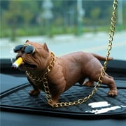 Eyicmarn Funny Bully Pitbull Resin Dog Car Interior Decoration Automobiles Accessories Cute Xmas Gifts