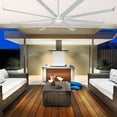 thumbnail image 5 of Minkaaire Geant Geant 110" 8 Blade Indoor / Outdoor Ceiling Fan - Silver, 5 of 5