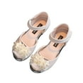 thumbnail image 4 of Kiplyki Flash Shoes for Kids Girls Diamond Bow Princess Soft Sole Fish Mouth Sandals, 4 of 4