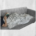 thumbnail image 5 of Palmistry Soft Flannel Fleece Blanket, Chiromancy Hands Typography with Palms and Cosmic Signs Reading Destiny, Cozy Plush for Indoor and Outdoor Use, 50" x 70", Charcoal Grey White, by Ambesonne, 5 of 5