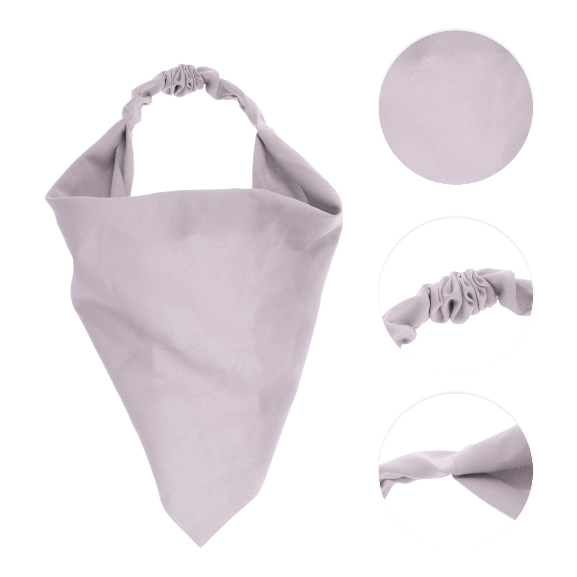 Unique Bargains 1pc Stylish and Versatile Solid Headwrap 9.25''x9.25'' Gray
