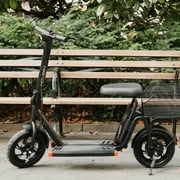 Hover-1 Alpha Cargo Electric Scooter for Teens, 16 mph Max Speed, UL 2272 Certified, Black