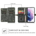 thumbnail image 2 of ELEHOLD Luxury Multi-Functional Wallet Case for Samsung Galaxy S23 with Card Slots Dual-Use Detachable Phone Case Magnetic Function Lanyard Shockproof Wallet Case,Darkgreen, 2 of 7