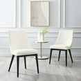 thumbnail image 3 of Modway Viscount 19" Modern Performance Velvet Dining Chair in White (Set of 2), 3 of 10