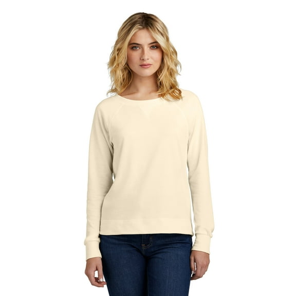 District Women's Featherweight French Terry Long Sleeve Crewneck DT672