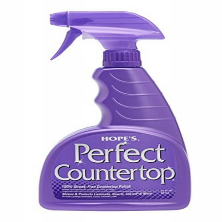 Hope's Perfect Countertop Cleaner and Polish, 22-Ounce, Streak-Free, Multi-Surface cleaning spray, Safe on stone sealant, laminate, CORIAN, granite, quartz, marble, stone, and (Best Cleaner For Quartz Countertops)