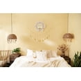 thumbnail image 3 of Espejo de pared colgante con flecos de macramé, espejo bohemio redondo, decoración artística para apartamento, sala de estar, dormitorio, entrada de bebé, guardería, dormitorio, marfil Vhermosa Espejos y Percheros, 3 of 4