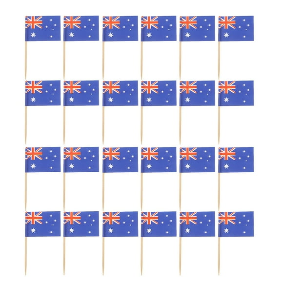 100pcs Flag Toothpicks Flags Cupcake Toppers Cake Topper Decorations Party Supplies