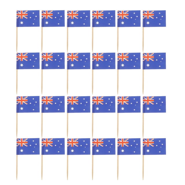 100pcs Flag Toothpicks Flags Cupcake Toppers Cake Topper Decorations Party Supplies