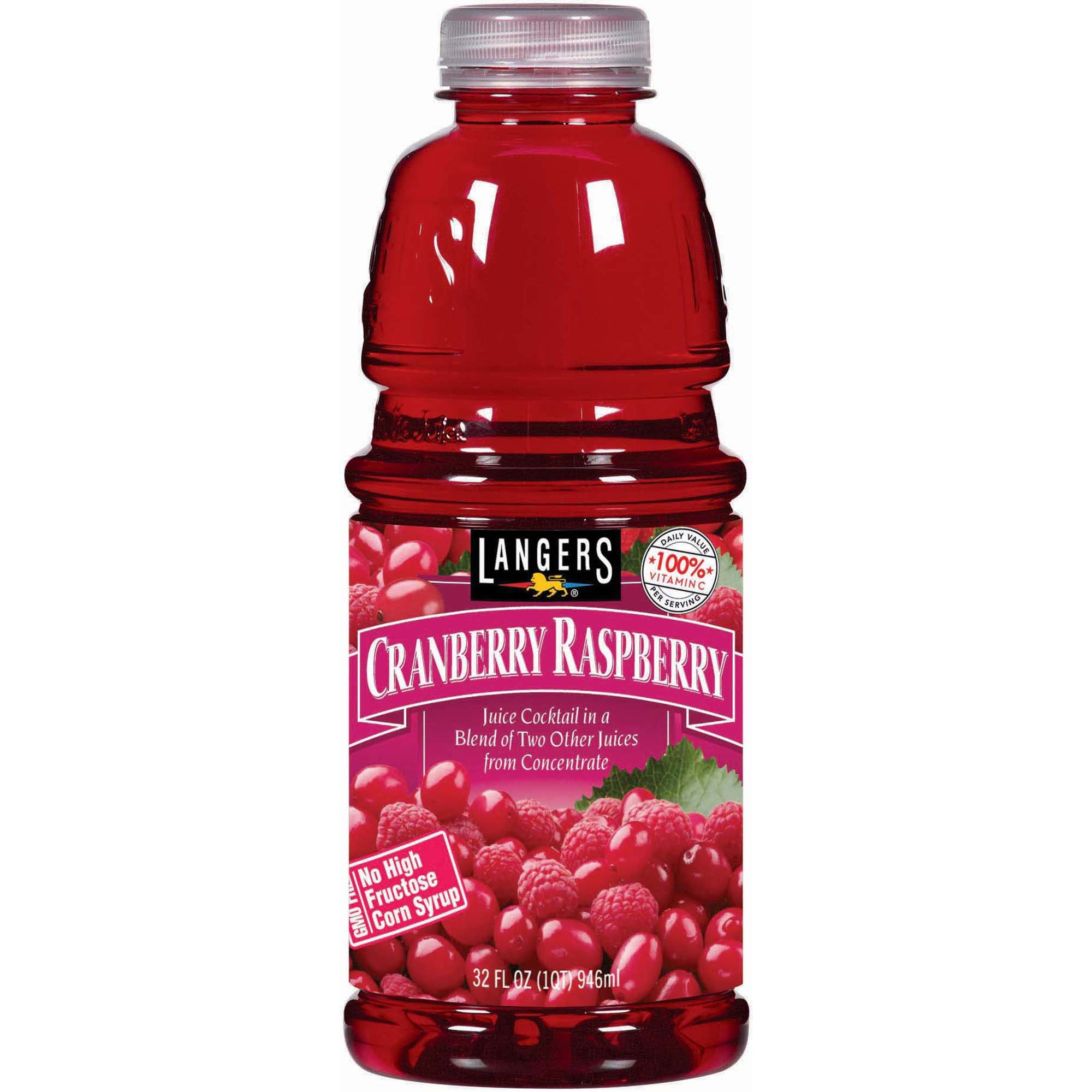 Langers Juice Cocktail, Cranberry Raspberry, 32 Fl Oz, 1 Count