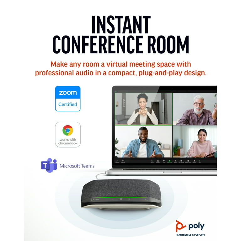 Poly - formerly Plantronics Dual-Mic- 10 - Speakerphone Duplex Full Audio - Sync USB