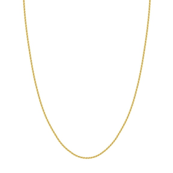 10K Yellow Gold 16" 2.00mm Hollow Rope Chain Necklace w/ Lobster Lock - Women