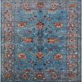 thumbnail image 1 of Ahgly Company Machine Washable Indoor Square Industrial Modern Blue Koi Blue Area Rugs, 3' Square, 1 of 1
