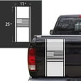 thumbnail image 2 of American USA Flag Racing Stripes Truck Tailgate Vinyl Decal Sticker Styling Straight Lines Sport Lines Compatible with Most Pickup Trucks Back Graphic Sporting (11" x 25", Matte White), 2 of 8