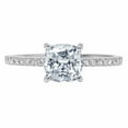 thumbnail image 7 of Solitaire with Accents Engagement Ring for Women - 2.7ct Natural Swiss Blue Topaz in 14K White Gold Promise Ring, 7 of 7