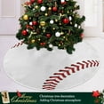 thumbnail image 6 of Coolnut Baseball Christmas Tree Skirt Home Decoration Large Round Christmas Tree Skirt for Holiday Party Home Christmas Day Ornaments,35.4", 6 of 6