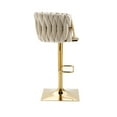 thumbnail image 4 of Set of 2 360° Swivel Vintage Bar Stools with Backrest and Footrest, Height Adjustable Counter Bar Stools, 20.47H''Kitchen Island Counter Chair, for Dining, Bar, Kitchen, Ivory, 4 of 9