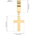 thumbnail image 3 of MINKUROW 3 Pairs Stainless Steel Hoop Earrings with Cross for Men Women,Silver+Gold+Black, 3 of 7