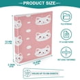 thumbnail image 5 of WOBOGO Kawaii Cat Face Pattern File Folders Extra Large Capacity to Hold 200 Sheets of Documents Hard Shell Ring Binder for School Home Office, 5 of 10