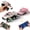 White with speedboat, variant on Mini RC Truck with Trailer & Boat for Adults, 1/64 Alloy Desktop Pickup Remote Control Car with Lights for Kids Birthday Gifts(Gray)