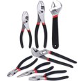 thumbnail image 1 of 7-Piece Utility Pliers and Wrench Set, Includes Slip Joint Pliers, Long Nose Pliers, Diagonal Pliers, Groove Joint Pliers, Linesman Pliers and Adjustable Wrench, 1 of 5