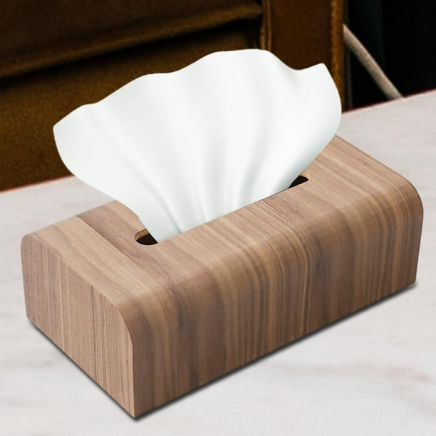 Rectangle Wooden Tissue Box Cover Storage Napkin Holder for Cafe