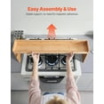 thumbnail image 4 of VEVOR Over the Stove Spice Shelf Spice Rack Kitchen Organizer 32.6x13in Bamboo 6 Hooks, 4 of 9