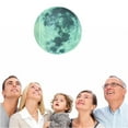 thumbnail image 6 of NookHive 20cm 3D Large Moon Glow in The Dark Wall Sticker, Removable Fluorescent Night Sky Decor for Bedroom Living Room,Green, 6 of 7