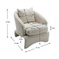 thumbnail image 7 of Accent Chair,Modern Upholstered Accent Chair with Thick Cushion and Soft Back,Leisure Sofa Chair for Home Office Apartment,Beige, 7 of 7