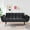 Black, variant on Aukfa 75" Flared Arm Futon Convertible Sofa Bed, Linen Sleeper Couch for Home Office, Black