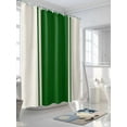 thumbnail image 3 of Shower Curtain Green Stripe Lines Bathroom Curtains with Hooks, Waterproof Fabric Linen Striped Bath Shower Curtains Set for Bathroom Bathtubs Decor 36x72 Inch, 3 of 8