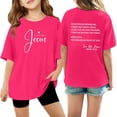 thumbnail image 3 of LRen Girls Short Sleeve T-Shirts Kids Letter Print Shirts Cute Summer Basic Tees Tops Soft Fashion Crewneck Tees, 3 of 5