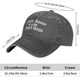 thumbnail image 2 of Classy Sassy and A Bit Smart Assy Funny Hat Adjustable Denim Baseball Cap Black Dad Hat Men Women, 2 of 6