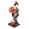 thumbnail image 4 of Muñeca geisha japonesa étnica, figura coleccionable, adorno de 23 cm, estatua artesanal de mujer, muñeca kimono para mesa, estante, regalo para niños Estilo J, 4 of 8