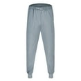 thumbnail image 3 of JTieacloth Mens Big and Tall Pants Men's Pants With Deep Pockets Loose Fit Casual Mesh Drawstring Jogging Trousers For Running Workout Training Basketball Gray, 3 of 6