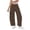 pants 69#Coffee, variant on Womens High Waist Wide Leg Casual Trousers for Soft Palazzo Pants with Pockets Comfortable Elastic Waistband Stretch Streetwear