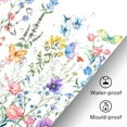 thumbnail image 4 of Colorful Floral Watercolor Flower Shower Curtain Set, Butterfly Wildflower Plant Waterproof Polyester Shower Curtains with 12 Hooks for Bathroom, Washable Bathroom Accessories Bathtub Decor 72" x 72", 4 of 6