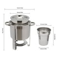 thumbnail image 3 of 4L Soup Chafing Dish Buffet Chafer Warmer Set W/ Lid Stainless Pot & Frame, 3 of 12